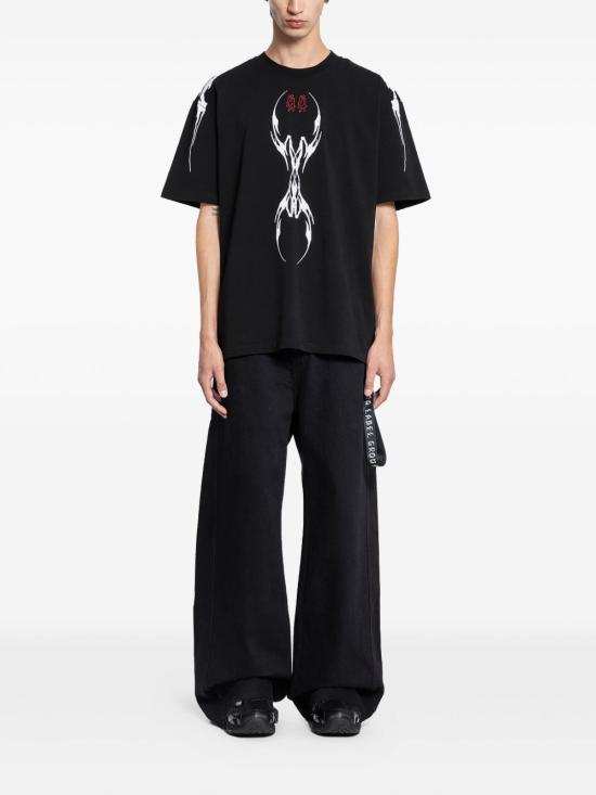 25FW 44레이블 반팔 티셔츠 B0030556 FA582P670 Black - 44 LABEL