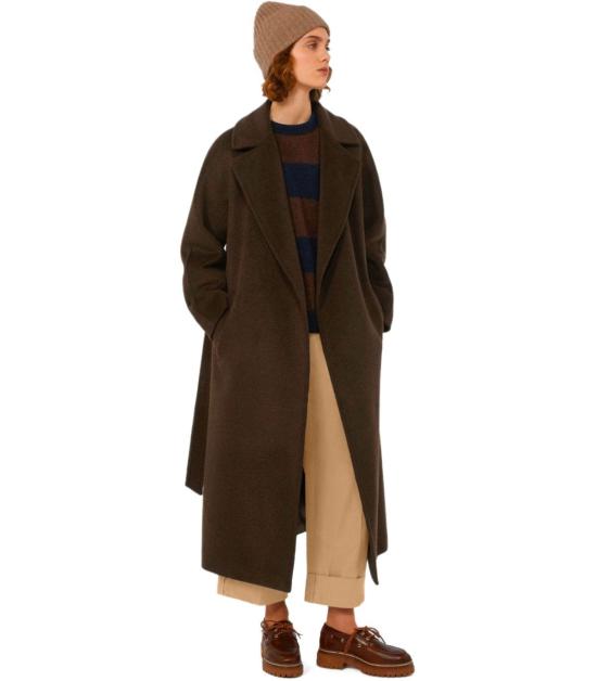 25FW 위켄드막스마라 코트 2525016082600 012 38 Brown - WEEKEND MAX MARA