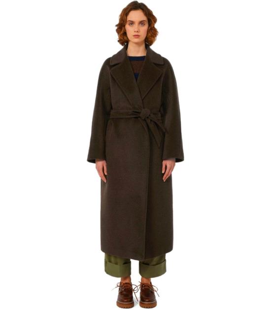 25FW 위켄드막스마라 코트 2525016082600 012 38 Brown - WEEKEND MAX MARA