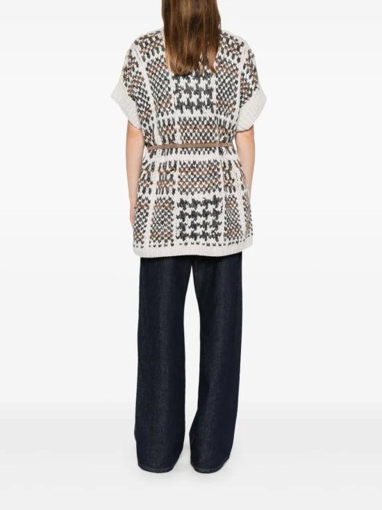 25FW 브루넬로 쿠치넬리 가디건 M526375065C9610 White - BRUNELLO CUCINELLI