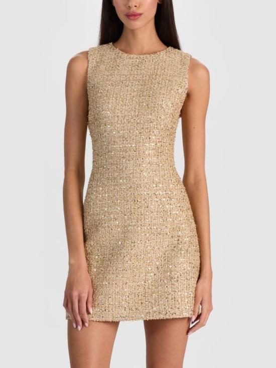25FW 앨리스 앤 올리비아 숏 원피스 CC510W60535A719 Gold - ALICE & OLIVIA