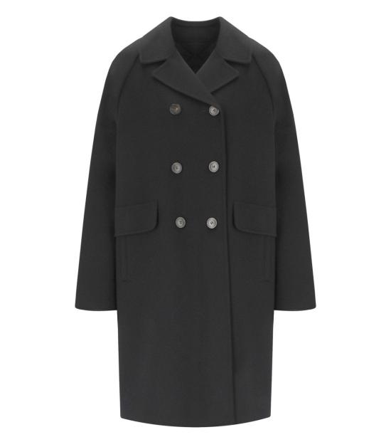 25FW 위켄드막스마라 ZOLFO 졸포 퀼티드 백 버진 울 미디 코트 2525496022600 013 38 Black