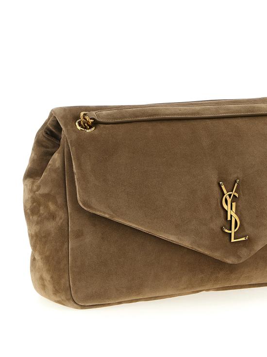 25FW 생로랑 칼립소 라지 스웨이드 숄더백 7773991U80W2795 - SAINT LAURENT