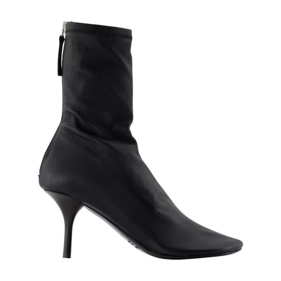 25FW 아크네 스튜디오 레더 앵클 부츠 AD0857900 BLACK