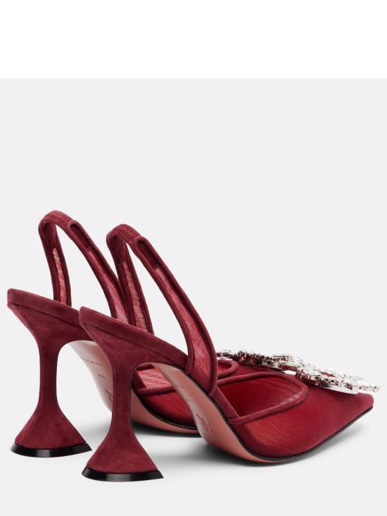 25FW 아미나 무아디 힐/펌프스 BEGUMMESHSLING95RUBY RED - AMINA MUADDI