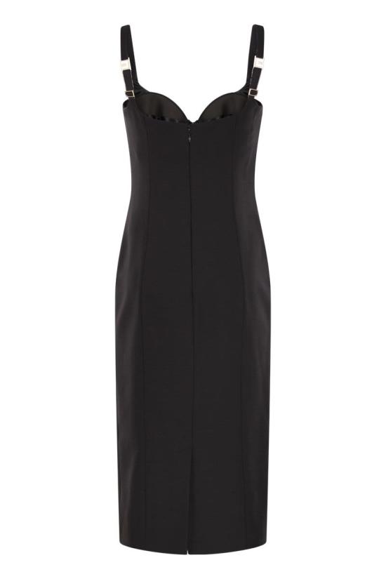 25FW 엘리자베타프랜치 미디 원피스 AB83557E2 110 BLACK - ELISABETTA FRANCHI