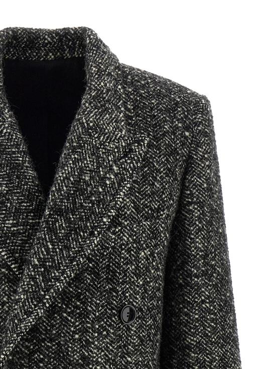 25FW 이자벨마랑 헤링본 더블 브레스티드 코트 MA0468FAC4D01IBKEC - ISABEL MARANT