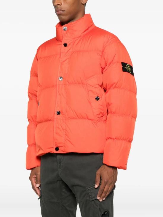 25FW 스톤 아일랜드 4100010 크링클랩스 NY 리사이클 나일론 윈드 레지스턴트 다운 패딩 K2S154100010S0A23 V0018 RED - STONE ISLAND