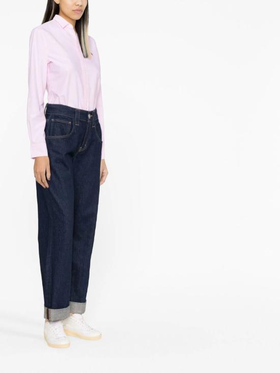 25FW 폴로 랄프로렌 슬림 핏 스트라이프 옥스포드 셔츠 211891377002 Pink - POLO RALPH LAUREN