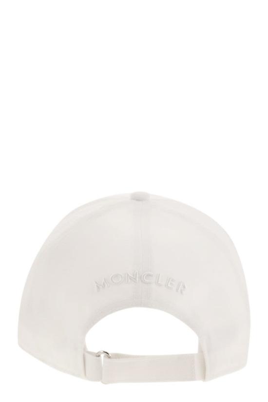 25FW 몽클레어 코튼 개버딘 베이스볼 캡  K20913B0004304863034 White - MONCLER