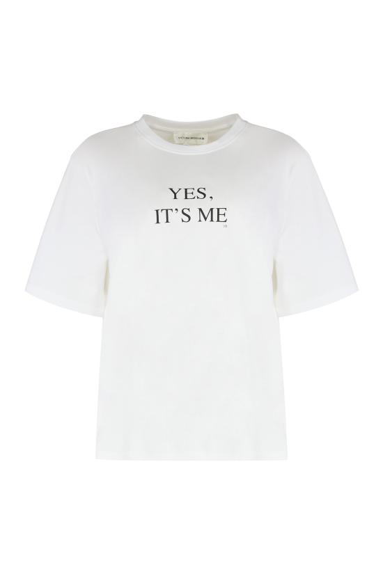 25FW 빅토리아 베컴 반팔 티셔츠 1425JTS006986A9590 White