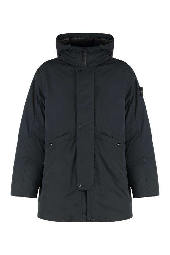 25FW 스톤 아일랜드 마이크로 트윌 후디드 다운 파카 7100008S0026V0029 black