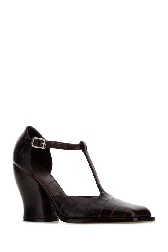 25FW 로에베 힐/펌프스 LONDS01X07 BURGUNDY - LOEWE