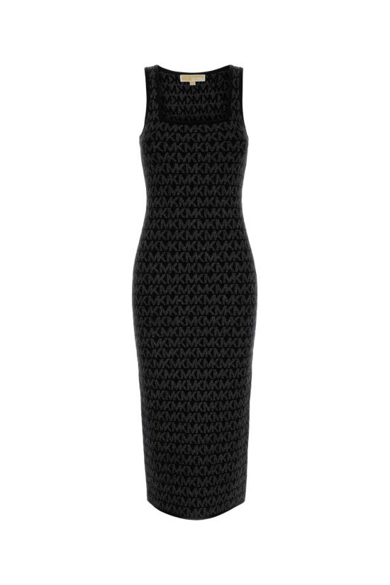 25FW 마이클 코어스 반팔 티셔츠 MF5838CK0K BLACKSILVER PRINTED