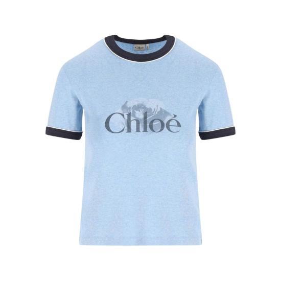 25FW 끌로에 반팔 티셔츠 25WJH03198433CEYLANBLU CEYLAN BLU