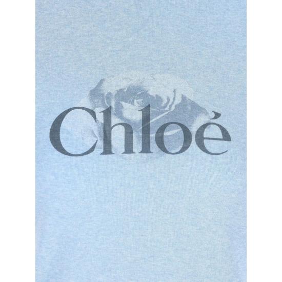 25FW 끌로에 반팔 티셔츠 25WJH03198433CEYLANBLU CEYLAN BLU - CHLOE