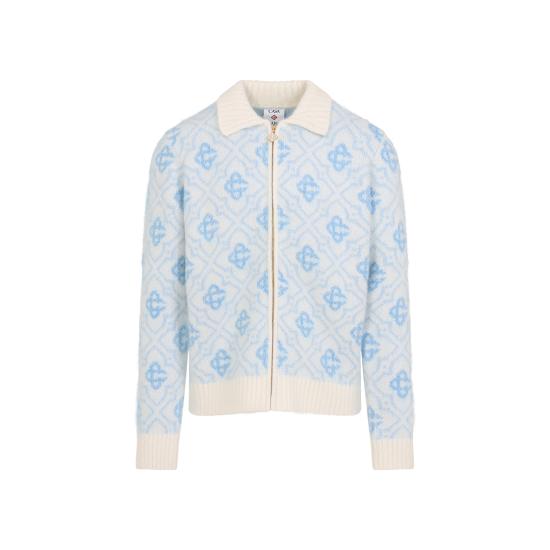 25FW 카사블랑카 스웨터 MPF25KW100501 MONOGRAM PRINTED