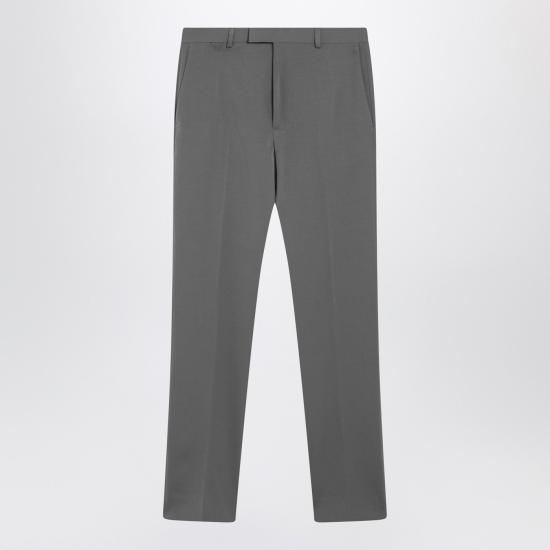 25FW 구찌 헤비 울 새틴 팬츠 850333Z7AYB Black