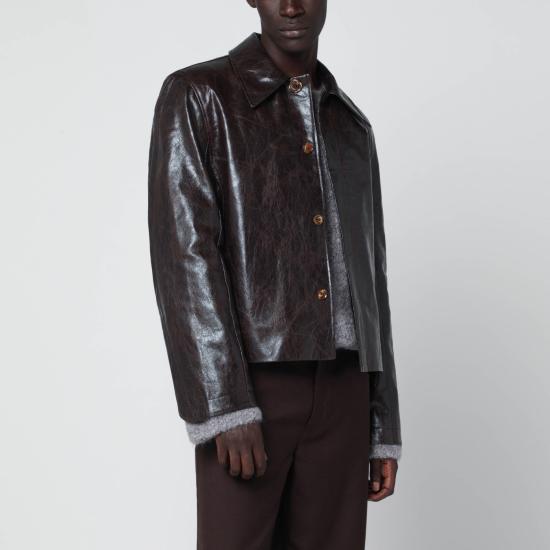 25FW 세퍼 가죽 자켓 MFW25KEANEPL Brown