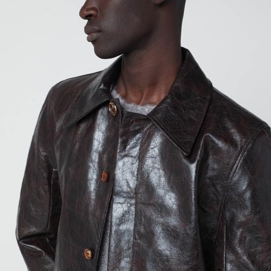 25FW 세퍼 가죽 자켓 MFW25KEANEPL Brown - SEFR