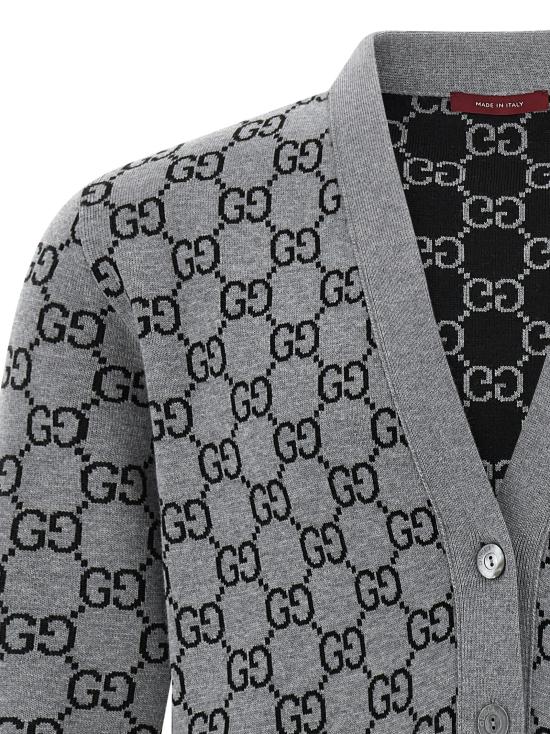 25FW 구찌 리버서블 GG 울 자카드 가디건  798157XKEJP1045 - GUCCI