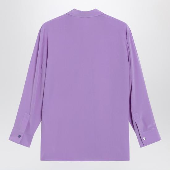 25FW 구찌 실크 크레이프 드 씬 셔츠 853004Z7AXX Purple - GUCCI