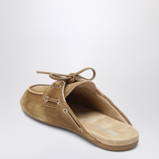 26SS 미우미우 뮬/슬리퍼 5D455E005Z5O Brown - MIU MIU