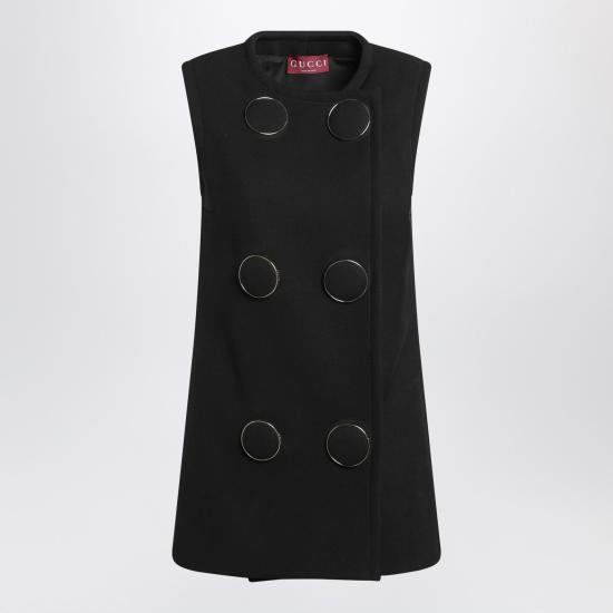 25FW 구찌 맥시 버튼 베스트 846442ZAS46 Black