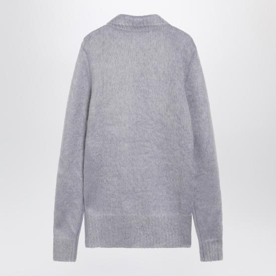 25FW 구찌 브러시드 울 모헤어 가디건 849729XKE7O Blue - GUCCI