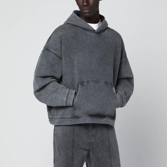 26SS 리프레젠트 후드 티셔츠 INM413CO Grey