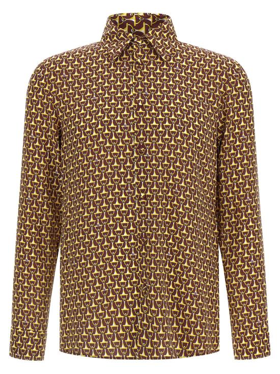 25FW 구찌 크레이프 드 씬 실크 셔츠 847034ZAT4Z6018