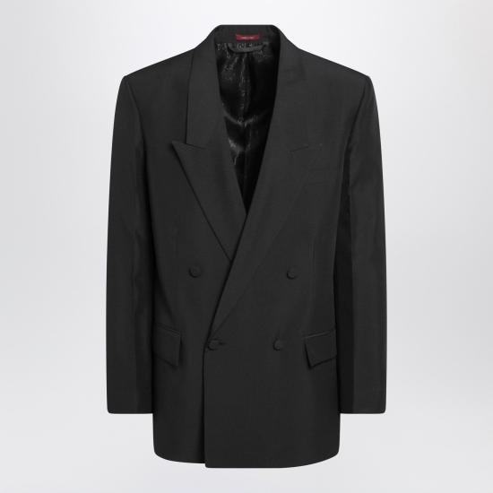 25FW 구찌 더블 브래스트 테크니컬 파나마 자켓 849881Z7AYA Black