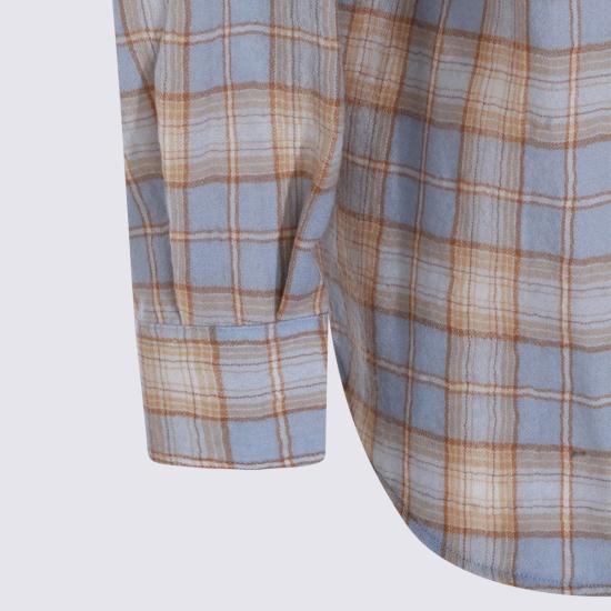 25FW 오라리 긴팔 셔츠 A25AS01WNLIGHT BLUE X BEIGE - AURALEE