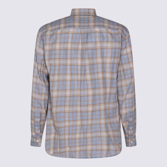 25FW 오라리 긴팔 셔츠 A25AS01WNLIGHT BLUE X BEIGE - AURALEE