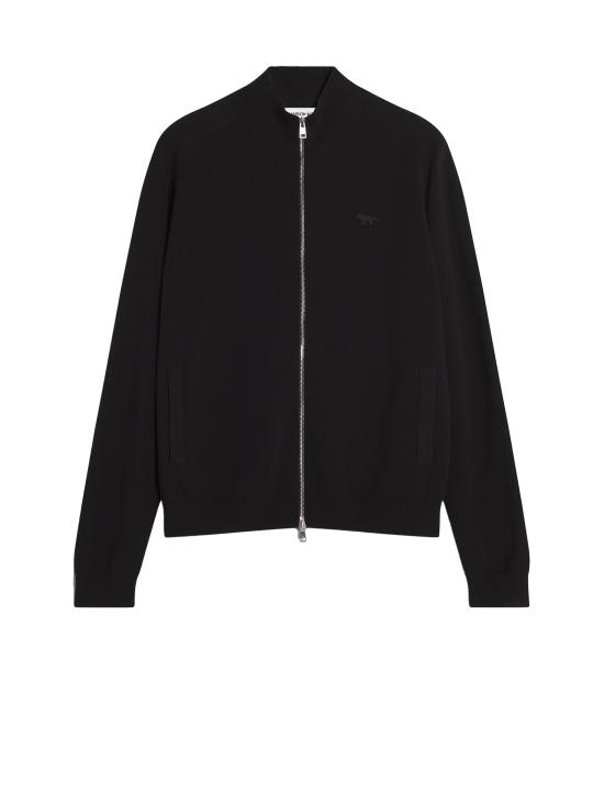 25FW 메종키츠네 테크니컬 메리노 울 니트 자켓 PM02113KT1168 P199 Black