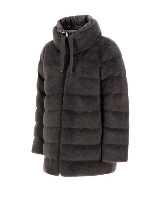 25FW 에르노 레이디 얼터너티브 퍼 & 울트라라이트 나일론 베스트 PI002123D 126309480 Grey - HERNO