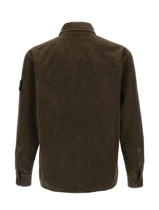 25FW 스톤 아일랜드 오가닉 코튼 코듀로이 오버셔츠 K2S151200012S0212V0054 GREEN - STONE ISLAND