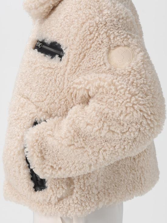 25FW 세이브더덕 Hester 퍼자켓 D32515WCURL21 40034 Beige - SAVE THE DUCK