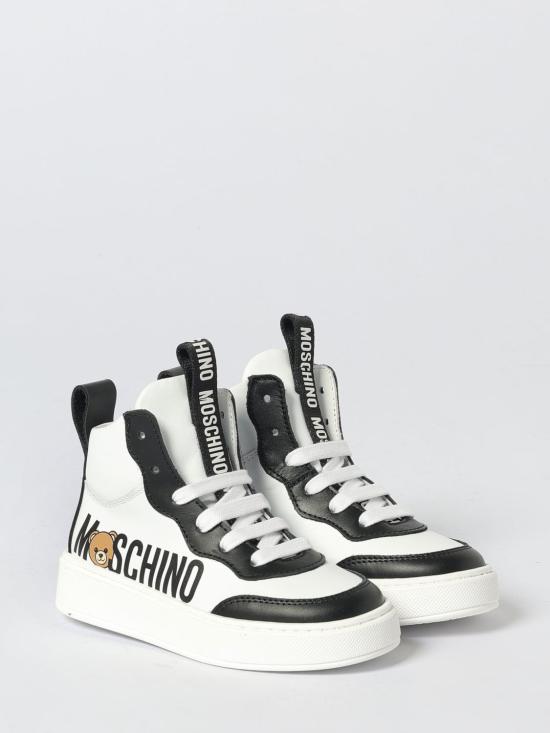 25FW [키즈] 모스키노 스니커즈 81922 03 White - MOSCHINO
