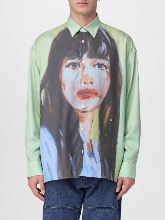 25FW 에뛰드스튜디오 긴팔 셔츠 H25MCSHI355 98 Green