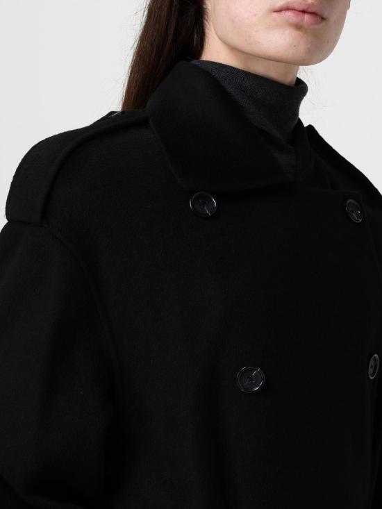 25FW 토템 코트 254WRO0228FB0006 001 Black - TOTEME