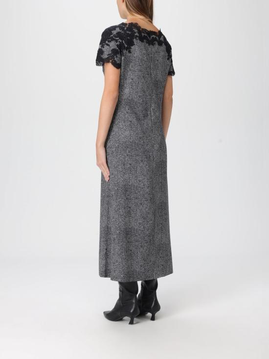 25FW 에르마노 설비노 롱 원피스 D472Q773APYWS S4730 Black - ERMANNO SCERVINO
