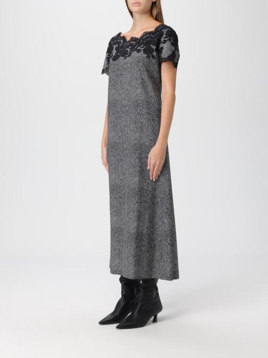 25FW 에르마노 설비노 롱 원피스 D472Q773APYWS S4730 Black - ERMANNO SCERVINO