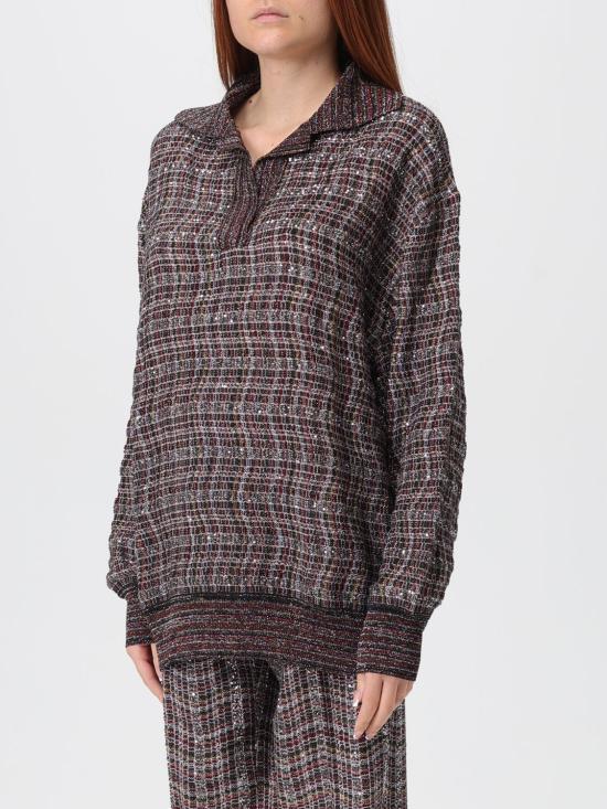 25FW 미소니 폴로 티셔츠 DS25WN22BC005W SM9US Brown - MISSONI