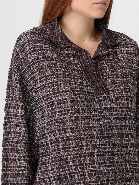 25FW 미소니 폴로 티셔츠 DS25WN22BC005W SM9US Brown - MISSONI