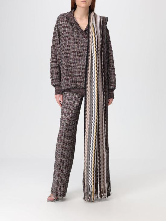 25FW 미소니 폴로 티셔츠 DS25WN22BC005W SM9US Brown - MISSONI