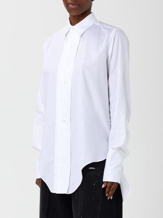25FW 마르지엘라 커브 헴 셔츠 S29DT0006M35308 100 White - MAISON MARGIELA
