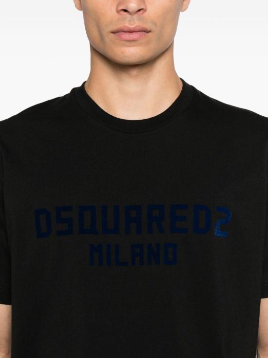 25FW 디스퀘어드2 폴로 티셔츠 S74GD1418 D20020 974 BLACK - DSQUARED2