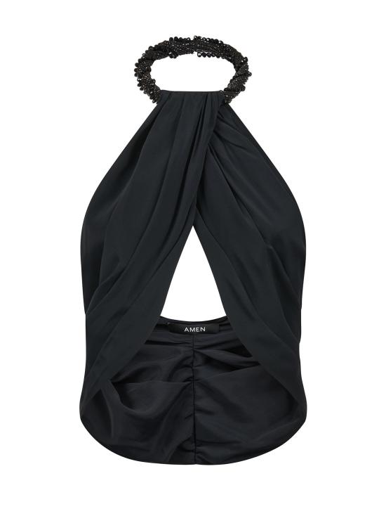 25FW 아멘쿠튀르 민소매 티셔츠 AMW25201 999 BLACK