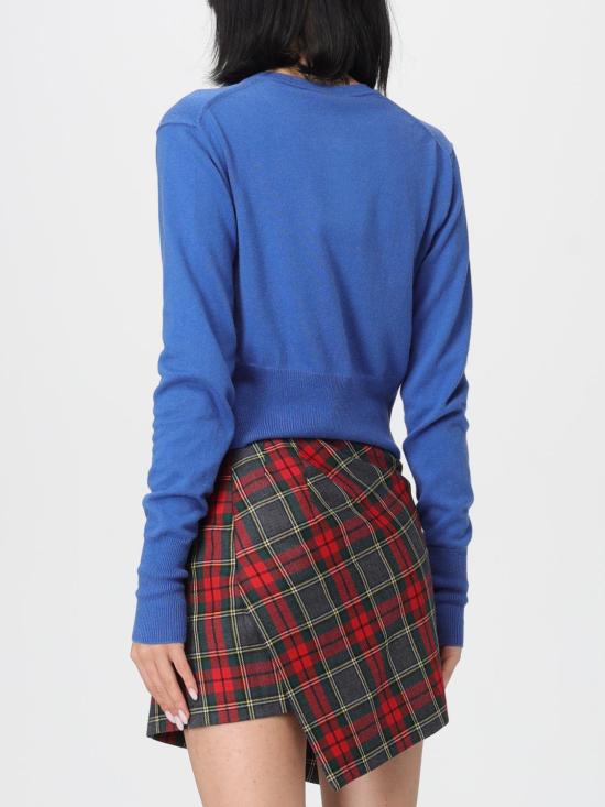 25FW 비비안웨스트우드 BEA 베아 크롭 가디건 1803002UY001V K401 Blue - VIVIENNE WESTWOOD